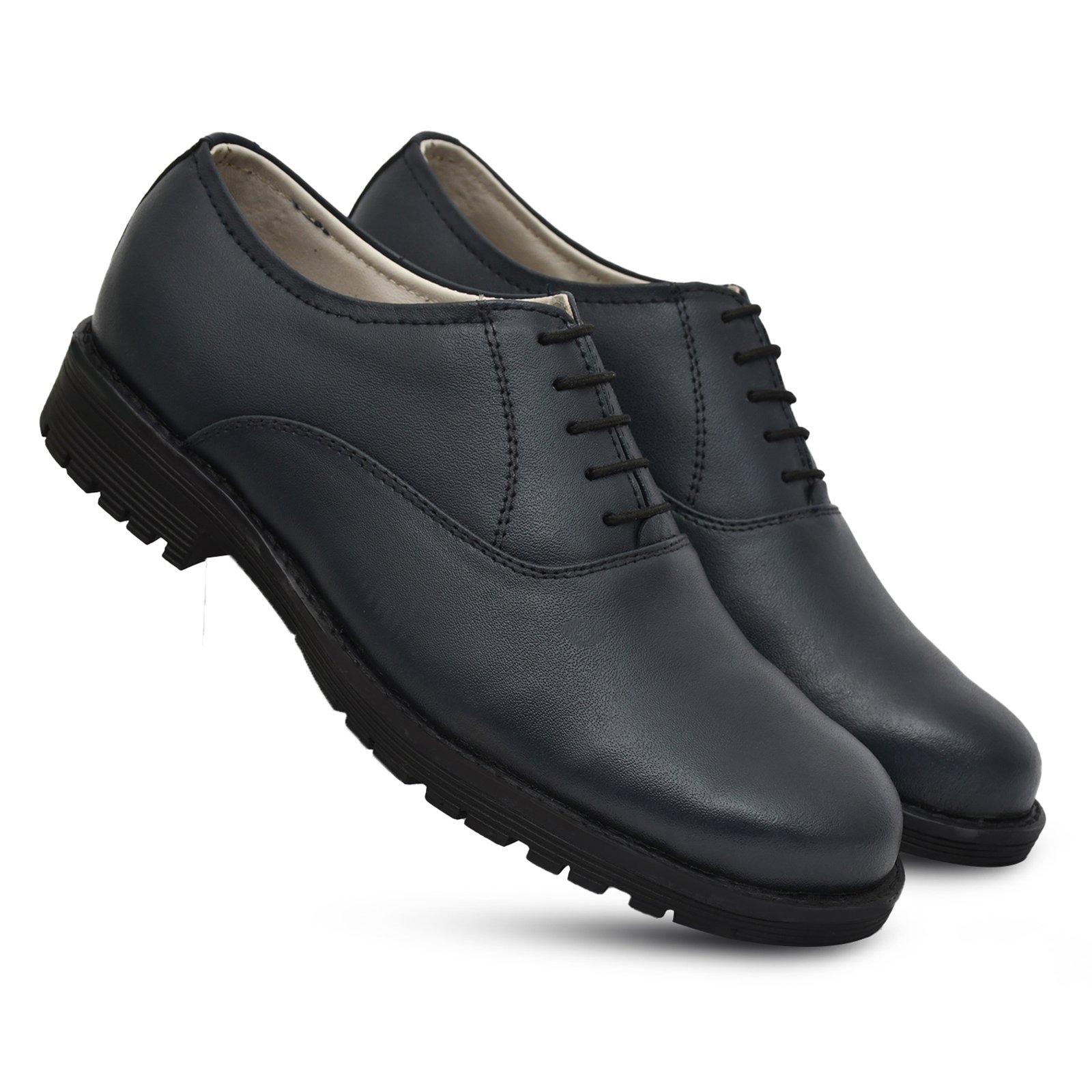 safety shoes : Blue Derby safety shoes with memory foam footpad
